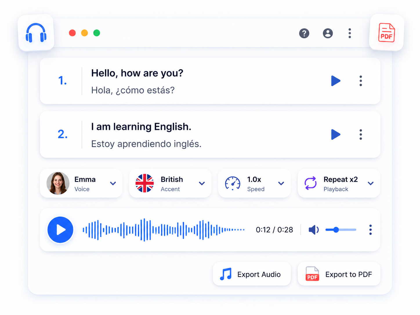 Translation tool interface preview